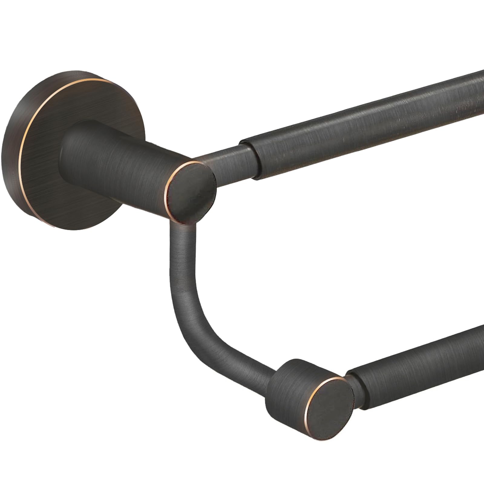 BESy Adjustable 16-26 Inches Double Bath Towel Bar for Bathroom SUS304 Stainless Steel Towel Holder, Hotel Style Wall Mount with Screws Hand Towel Bar，Towel Rack Rod Hanger, Brushed Gold Finish