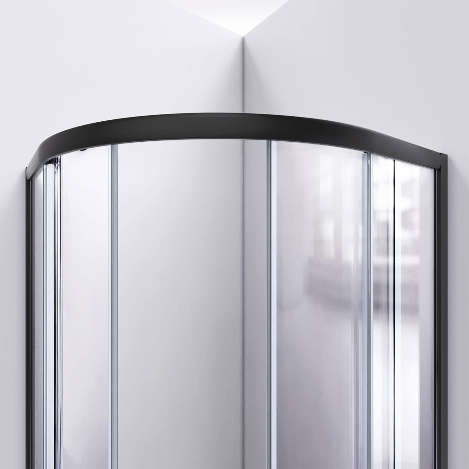 DreamLine Prime 36 in. x 74 3/4 in. Semi-Frameless Frosted Glass Sliding Shower Enclosure in Chrome with White Base Kit, DL-6702-01FR