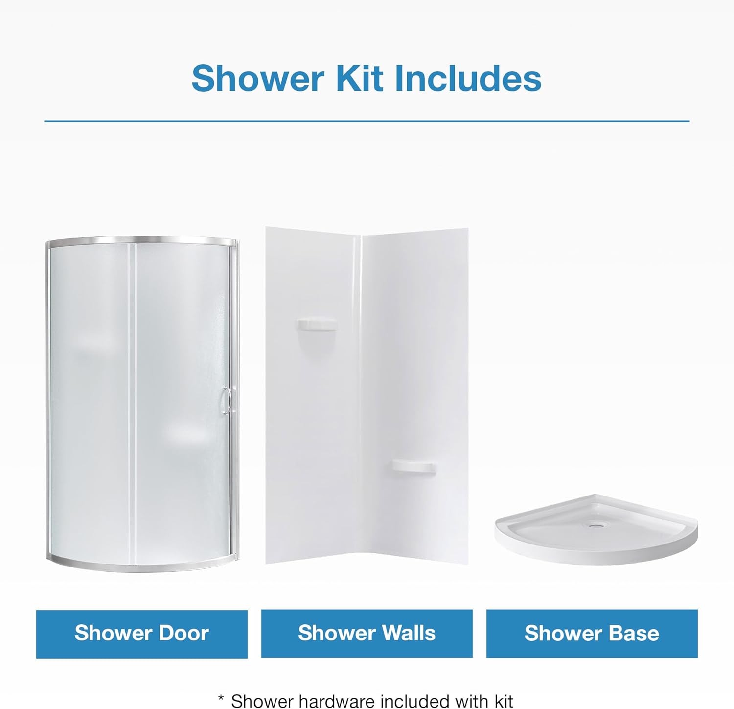 OVE Decors Breeze 34 in. Corner Shower Frosted Sliding Door with Base in Satin Nickel Finish