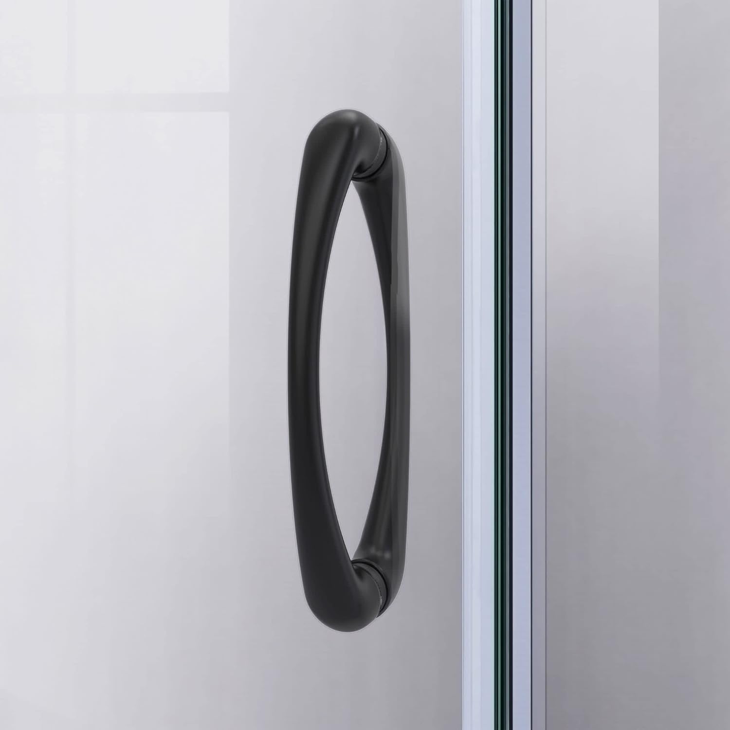 DreamLine Prime 36 in. x 74 3/4 in. Semi-Frameless Frosted Glass Sliding Shower Enclosure in Chrome with White Base Kit, DL-6702-01FR