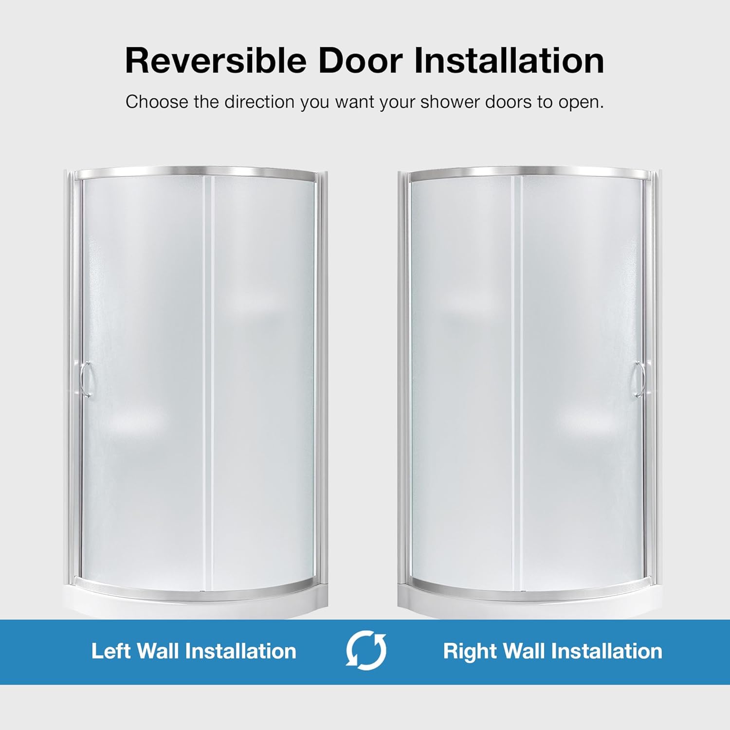 OVE Decors Breeze 34 in. Corner Shower Frosted Sliding Door with Base in Satin Nickel Finish