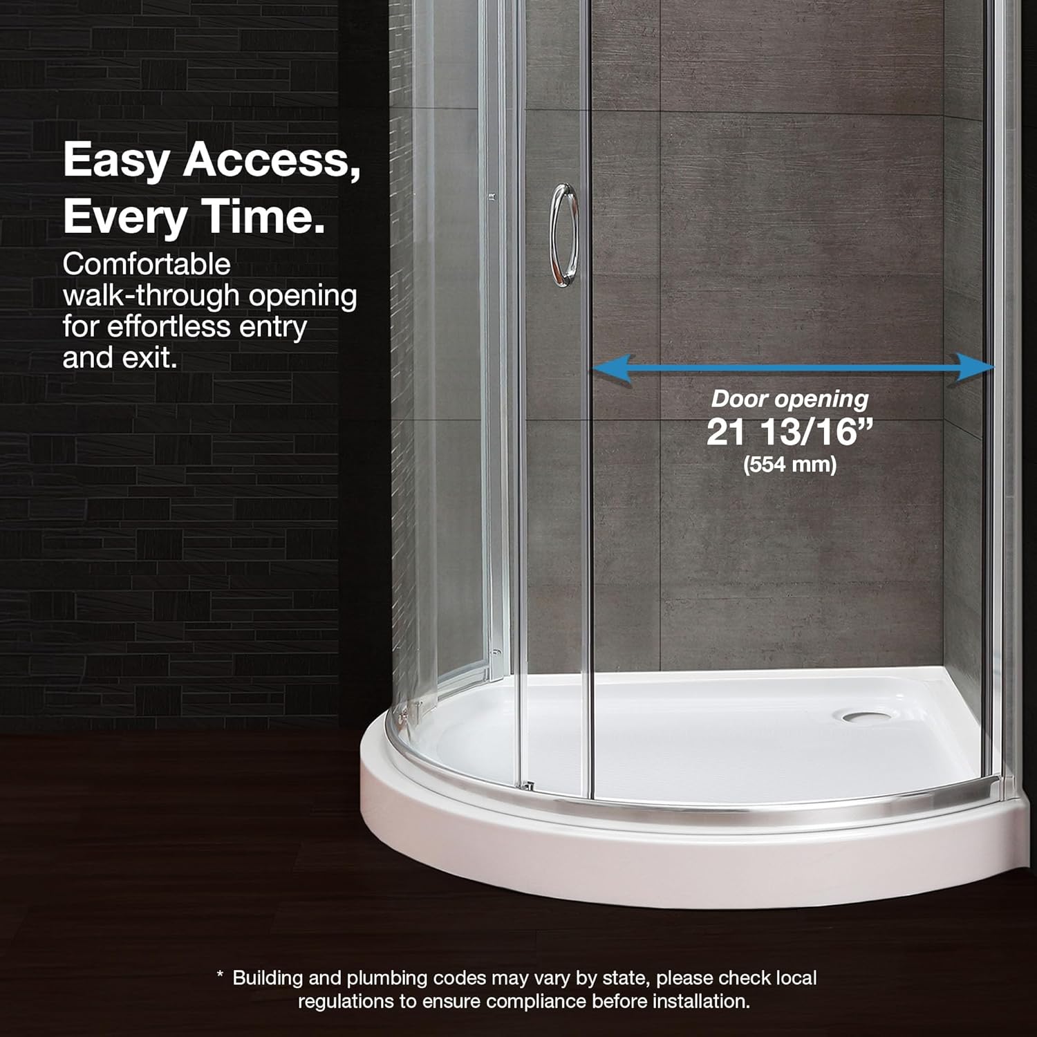 OVE Decors Breeze 34 in. Corner Shower Frosted Sliding Door with Base in Satin Nickel Finish